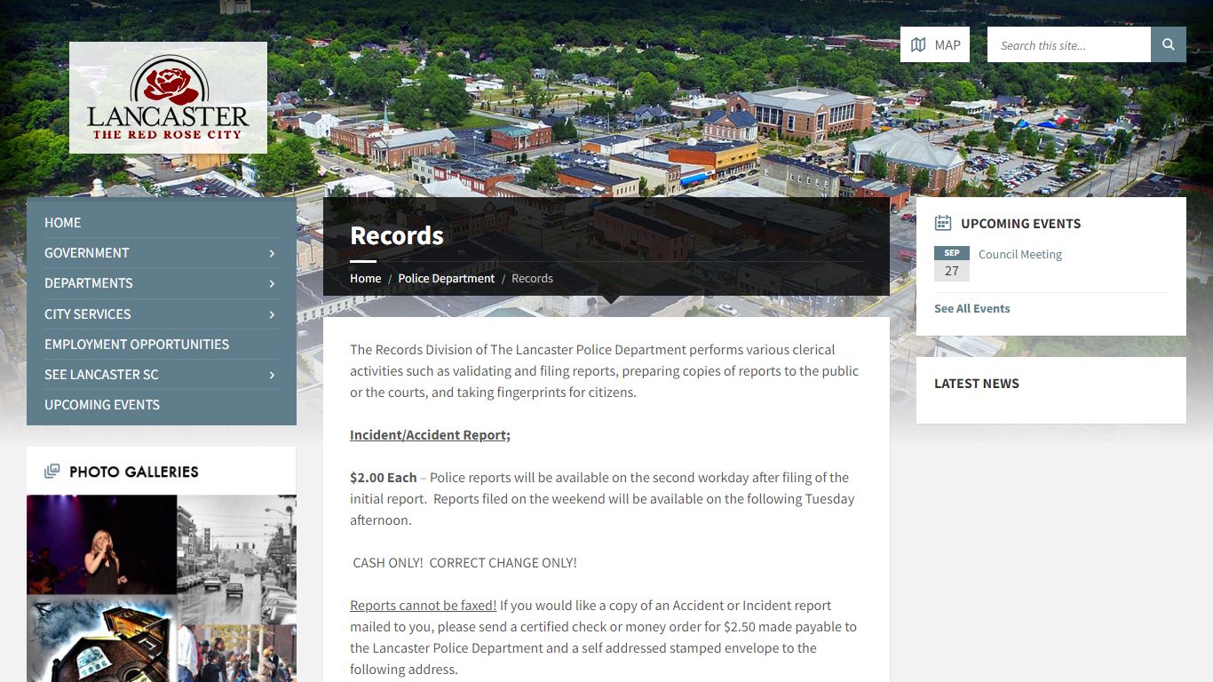 Records | Lancaster South Carolina
