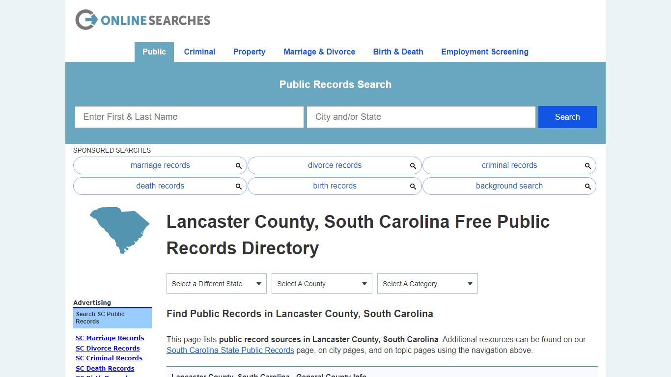 Lancaster County, South Carolina Public Records Directory